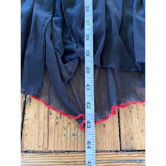 Dzhaavel Couture Black Patchwork Dress L Sheer Mesh Details 3/4 Sleeves - Picture 6 of 6